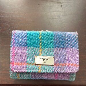 Purple and Green Wool Plaid Glen Apin Wallet